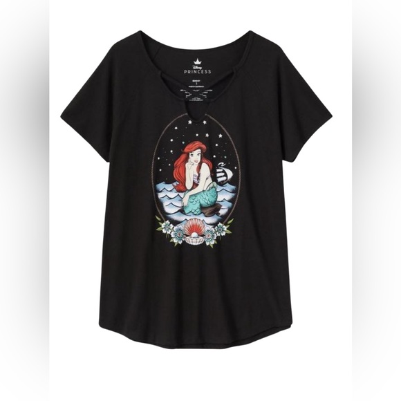 torrid Tops - ON SALE‼️ Torrid, The Little Mermaid, Crisscross Top Graphic Tee (Size 3)